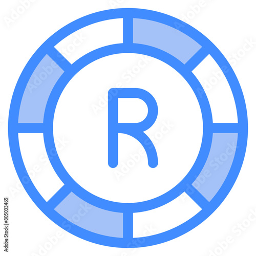 rand, coin, currency, money, cash Icon