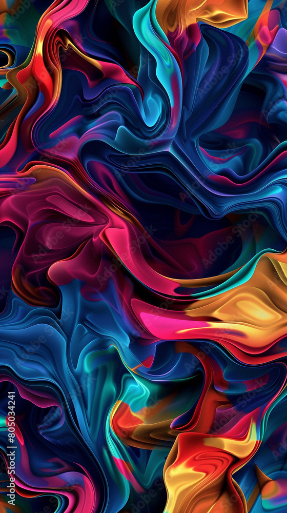 Seamless vivid with vibrant colors in a abstract pattern