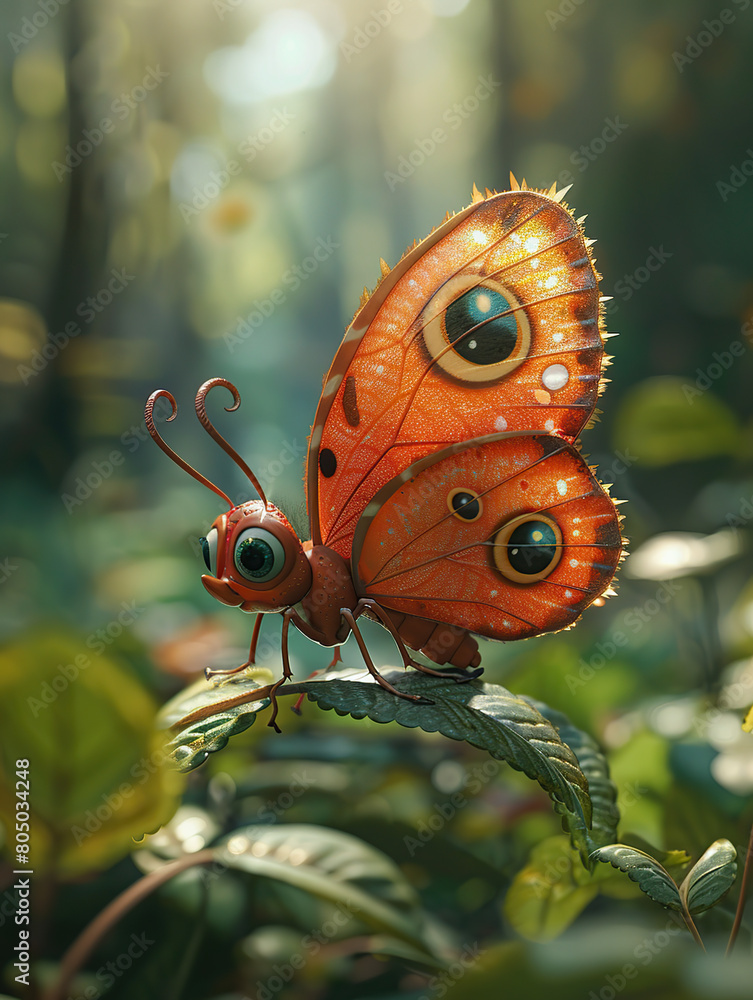 butterfly, 3D illustration, digital art, insect, lepidoptera, wings ...