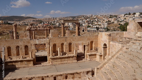 The North Theater in the Ancient City of Jerash, Jordan.
