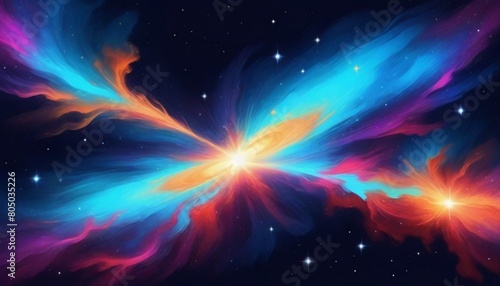 digital painting A cosmicinspired artwork featurin