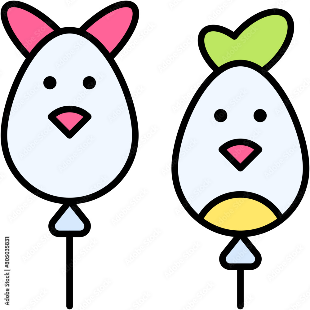 Obraz premium Balloon, colorful, easter, eggs, celebration Icon