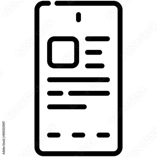 mobile news line icon