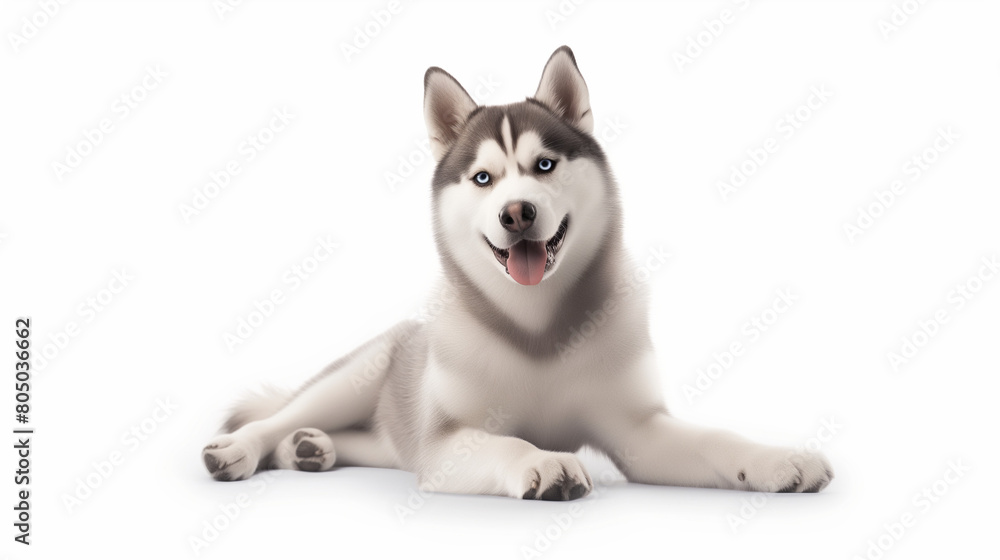 Radiant Afador Dog Poses with a Delightful Smile on White Background