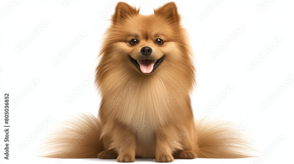 Obraz premium Smiling Affenhuahua Dog Poses on White Background