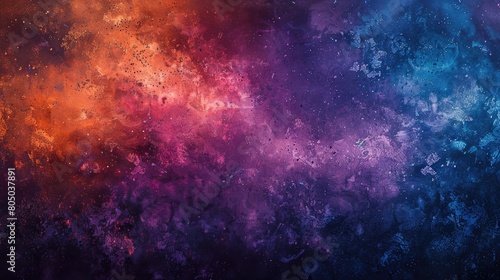A colorful space background with a blue and orange swirl. The background is a mix of colors and has a sense of depth