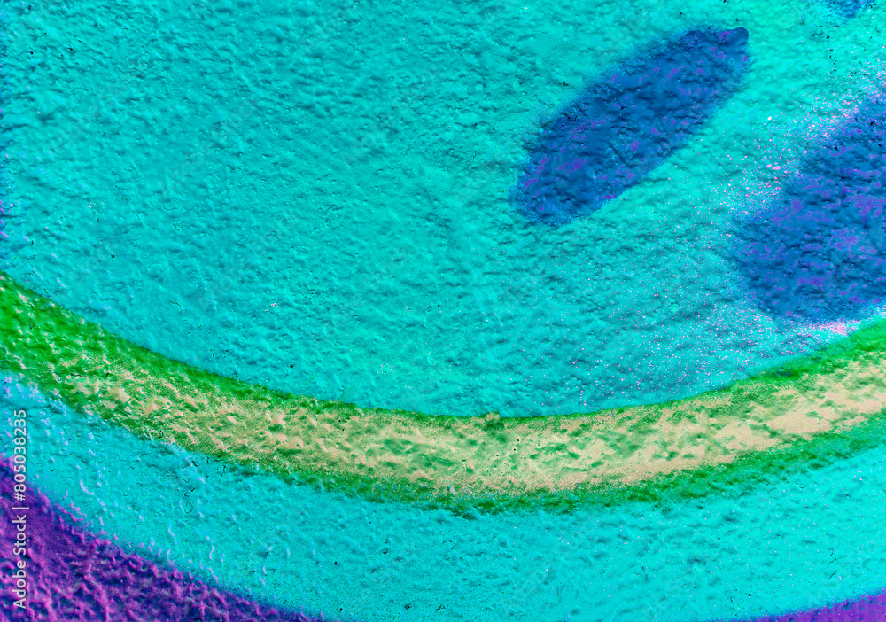 Obraz premium Beautiful colorful street art graffiti background. Abstract painting pattern of urban art on a grunge wall