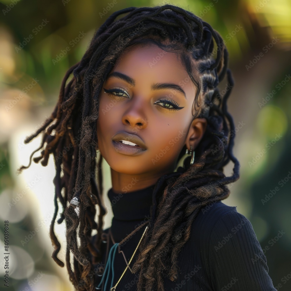 Black Woman with Stunning Locs - Coiffure Lifestyle Black Woman with Stunning Locs - Coiffure Lifestyle