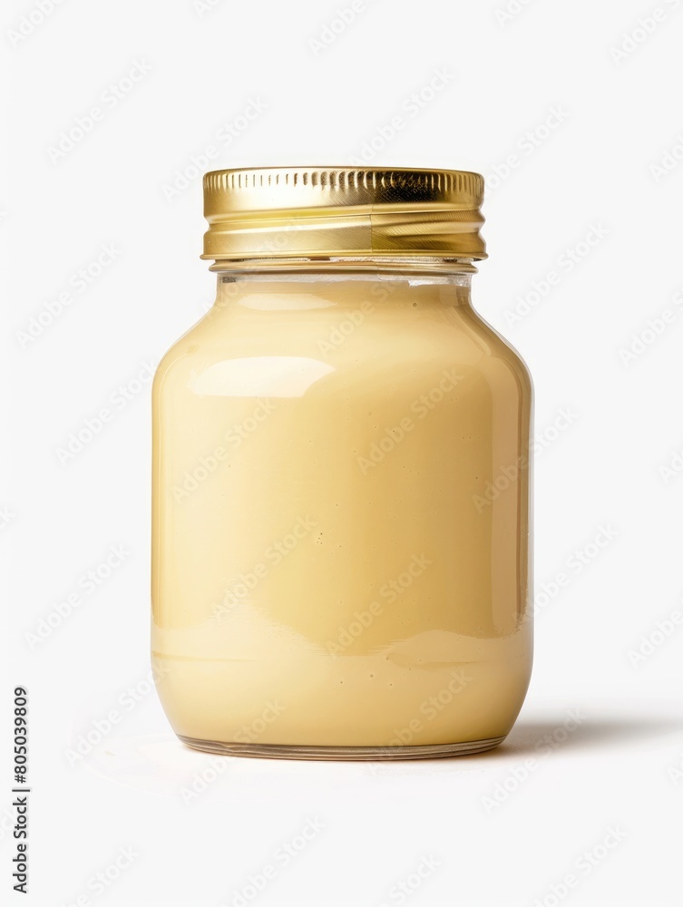 Blank Mayo Jar container with Copy Space, Closed Jar of Mayo Condiment for Food Use Cut-Out Blank Mayo Jar container with Copy Space, Closed Jar of Mayo Condiment for Food Use Cut-Out