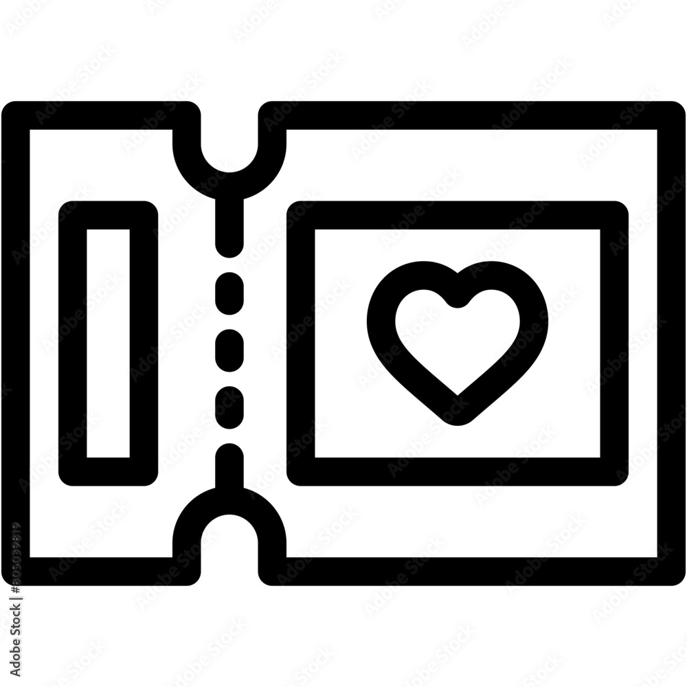 ticket, love, pass, heart , love and romance, miscellaneous, valentines day, valentine Icon ticket, love, pass, heart , love and romance, miscellaneous, valentines day, valentine Icon