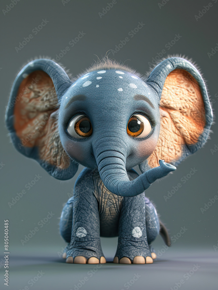 elephant, 3D illustration, digital art, wildlife, mammal, animal ...