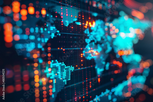 Wallpaper Mural Closeup on a digital analysis of fiscal policy impacts across different economies with side by side comparisons of stimulus effects  Torontodigital.ca