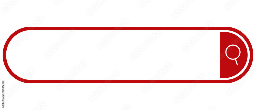 Red Search Bar Icon Isolated on White. Can be used as a Text Frame. Red Search Bar Icon Isolated on White. Can be used as a Text Frame.