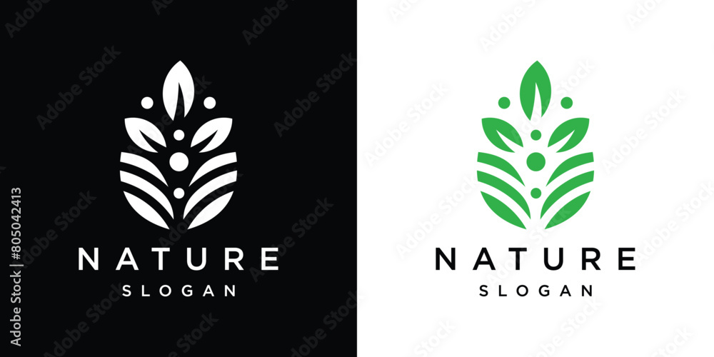 nature logo design vector template nature logo design vector template