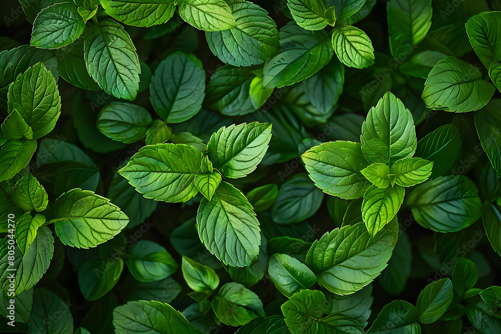 green leaves top view