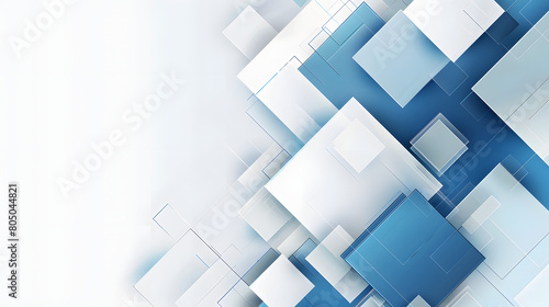 abstract blue and white square background