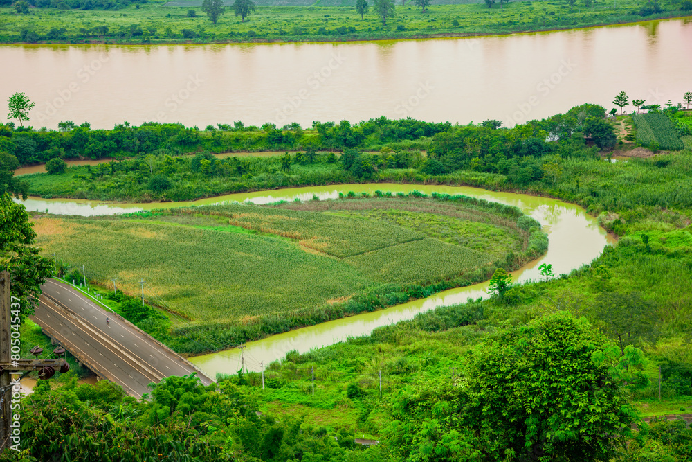 Beautiful scenery of The Mekong River in Chiang Rai Province Beautiful scenery of The Mekong River in Chiang Rai Province