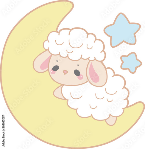 Wallpaper Mural Cute sheep hand drawn emotes icon. Baby sheep illustration activites. Funny sheep clip art elements.
 Torontodigital.ca