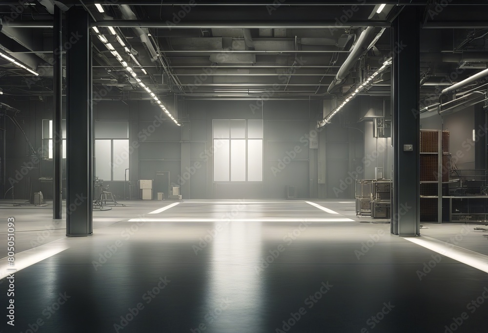 background 3d render industrial interior Minimalist