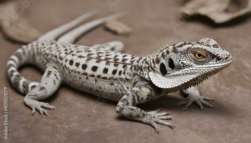A Lizard With Intricate Patterns On Its Scales