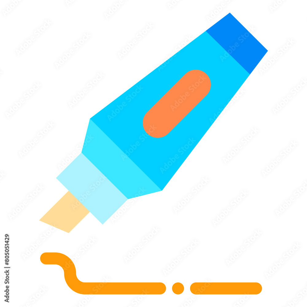 Vector Icon for Marker, drawing, highlighter, tool Vector Icon for Marker, drawing, highlighter, tool