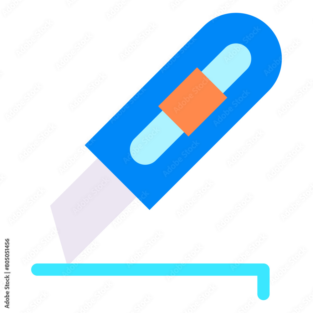 Vector Icon for Knife, stationary, cutter, office Vector Icon for Knife, stationary, cutter, office