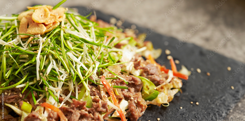bulgogi, sliced and seasoned, barbequed beef, bulgogi, sliced and seasoned, barbequed beef,