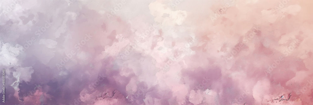 Abstract pink and white cloud-like textures on a digital art background.