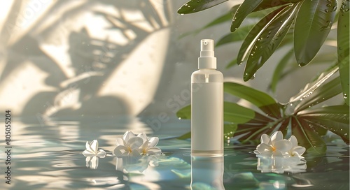 Mock up A refreshing facial mist infused photo