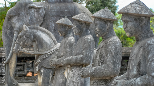 Statues, Tomb of Khai Dinh, Hue, Vietnam