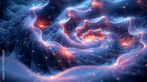 Futuristic space nebula fractals wallpaper Abstract Universe Galaxy background
