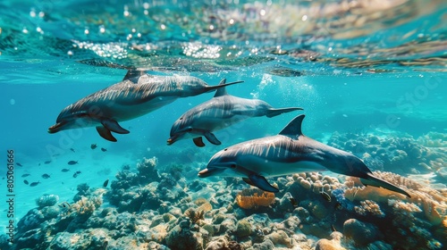 With each passing wave  the happy family on vacation at sea bonds over shared adventures  snorkeling among colorful coral reefs and spotting playful dolphins.