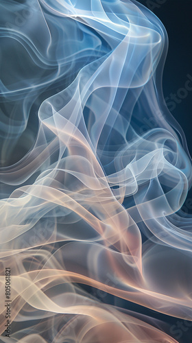 Seamless weaving with smoke in a gradient swirls