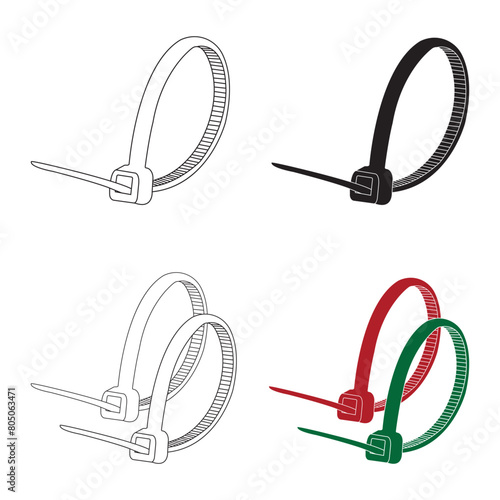 Cable ties icon