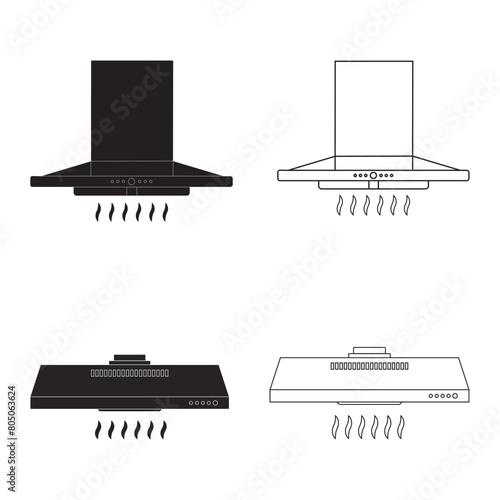 Kitchen smoke exhauster icon