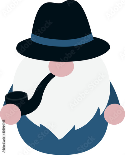 Father's Day gnome vector.
Father's Day gnome holding a pipe vector.
