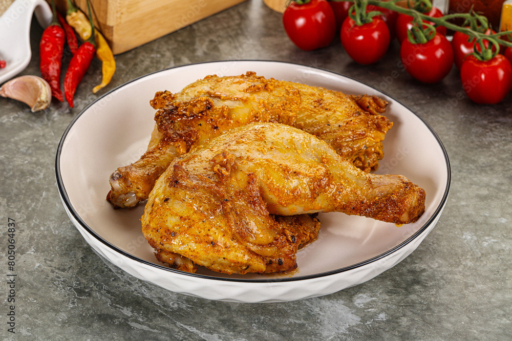 Roasted chicken leg with spices Roasted chicken leg with spices