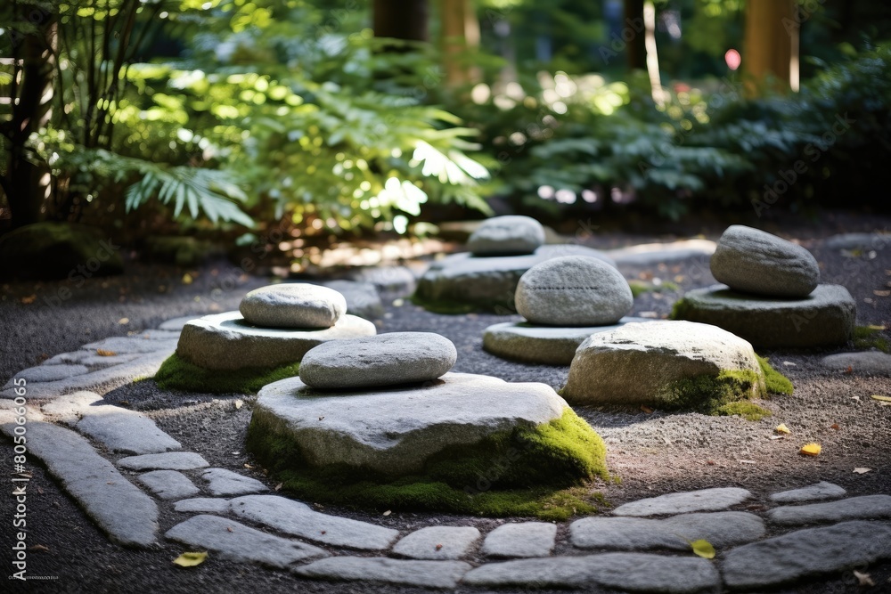 Inspirational Haiku Stones: Stones inscribed with haikus strategically placed throughout the garden. Inspirational Haiku Stones: Stones inscribed with haikus strategically placed throughout the garden.