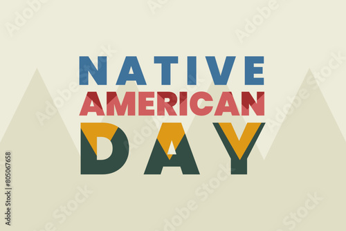 Illustration vector graphic of native american day. Good for poster