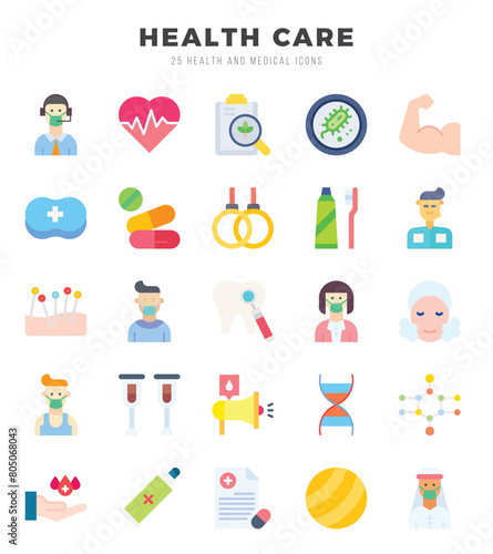 icons set. HEALTH CARE for web. app. vector illustration.