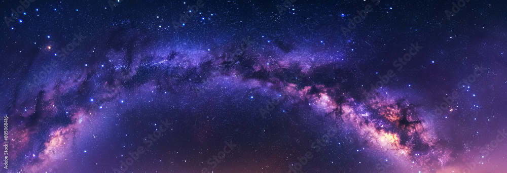 Fototapeta premium Milky Way, starry sky, landscape 