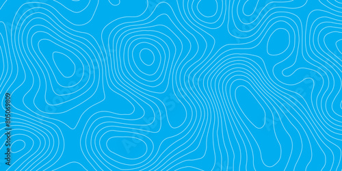Abstract blue topography contour map background design .geometric white wave curve lines texture .abstract topographic map with wave line pattern .
