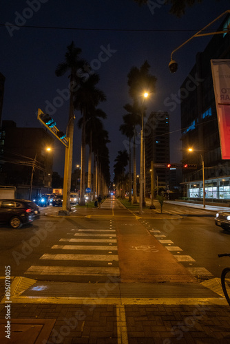 city streets and skyscrapers in lima peru