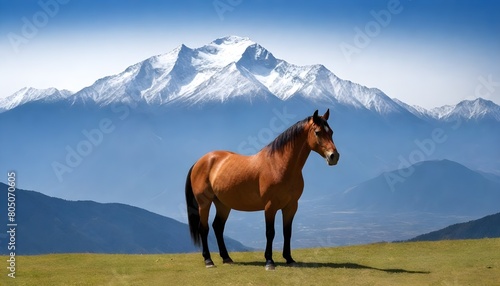 horse in mountain