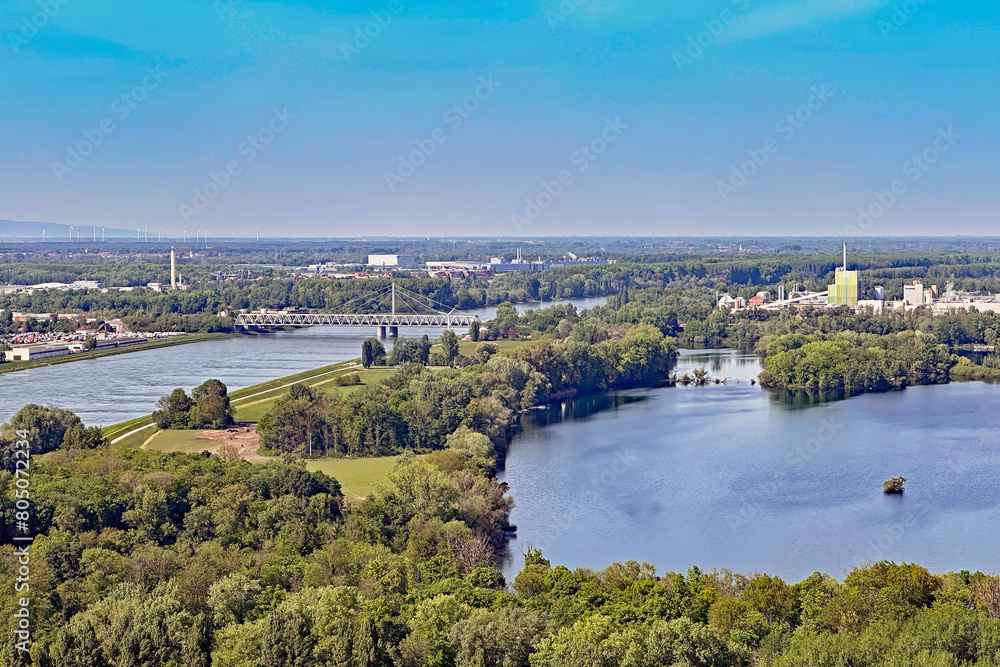 Fototapeta premium Rhein und Knielinger See