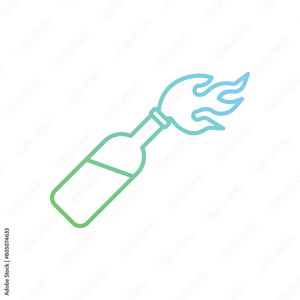 Obraz premium Molotov Cocktail vector icon