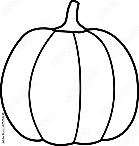 pumpkin outline vector