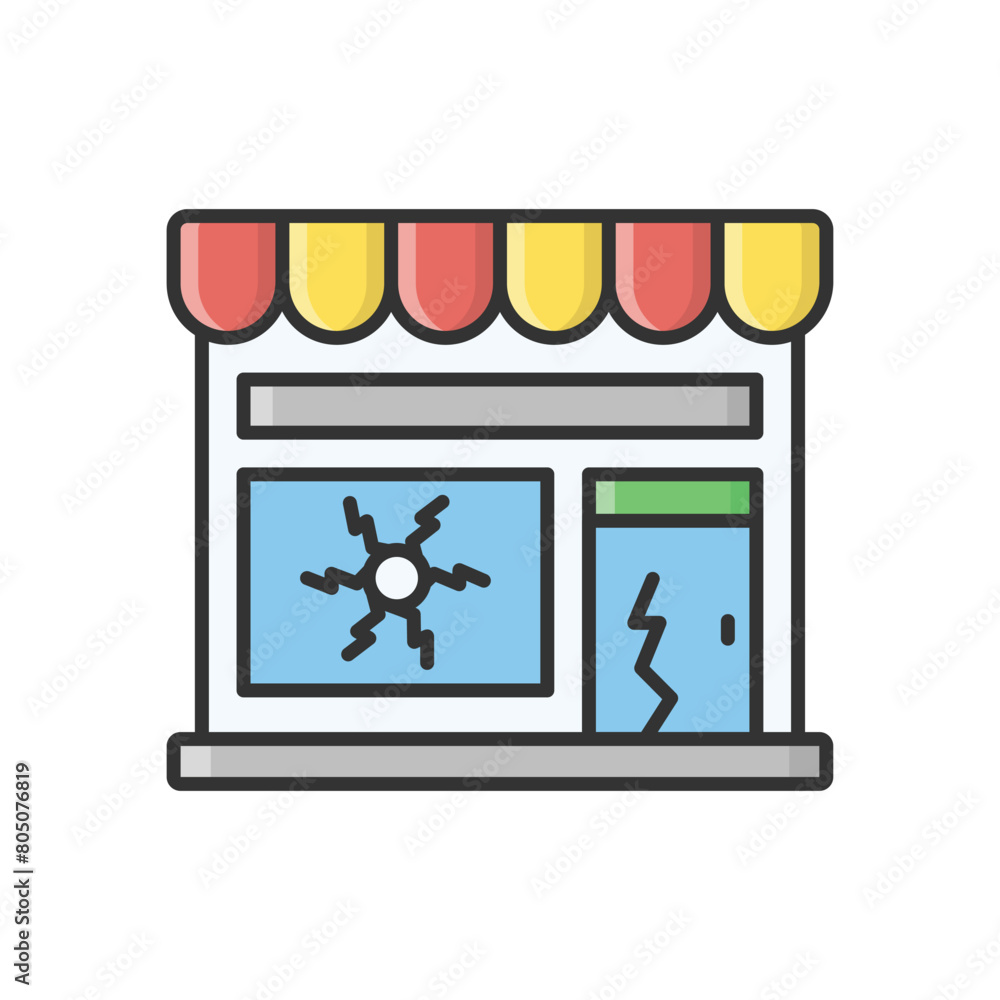 Fototapeta premium Vandalism vector icon