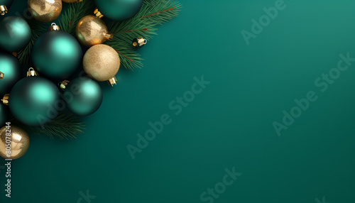 christmas decoration on a green background