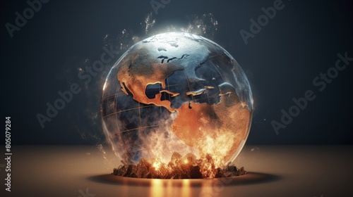 Global warming  a conceptual image.